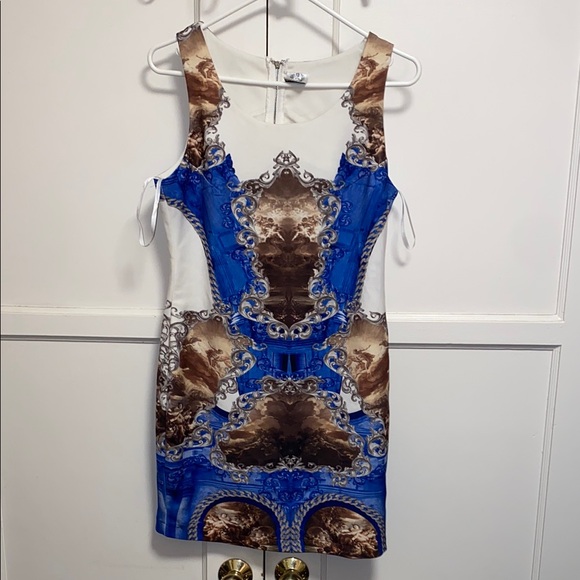 Angel Biba Dresses & Skirts - Angel Biba Size 12 Blue Brown Embellished Sequin Mini Dress